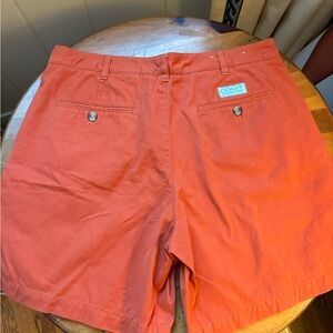 Coast Men's Vibrant Orange Flat Front Shorts